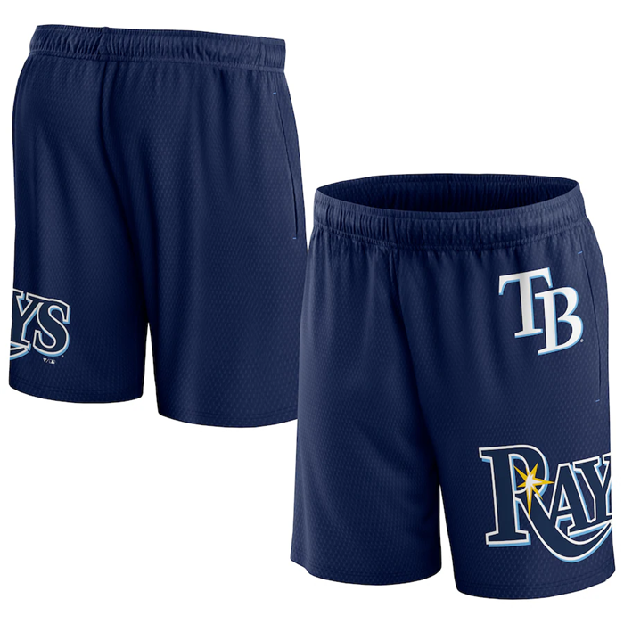 Men's Tampa Bay Rays Navy Clincher Mesh Shorts - Click Image to Close